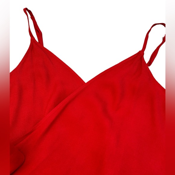 Reformation Ilona Wrap Top in Burgundy Red - LARGE - Picture 8 of 14